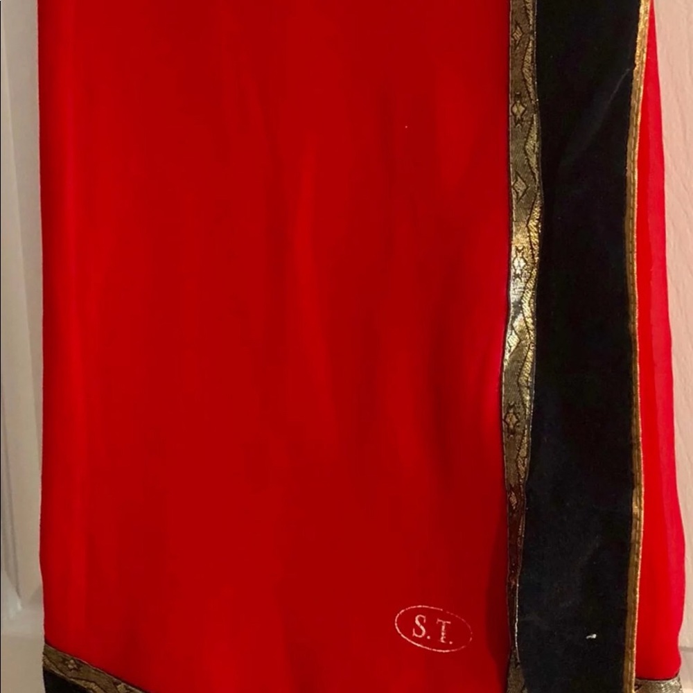 Red Saree with Blouse Piece